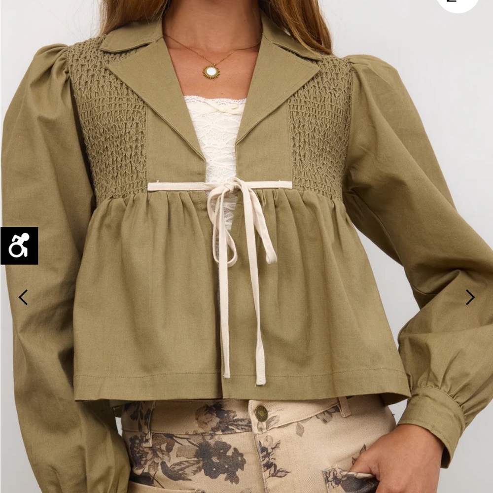 BOHME STEPH SMOCKED BLOUSE
